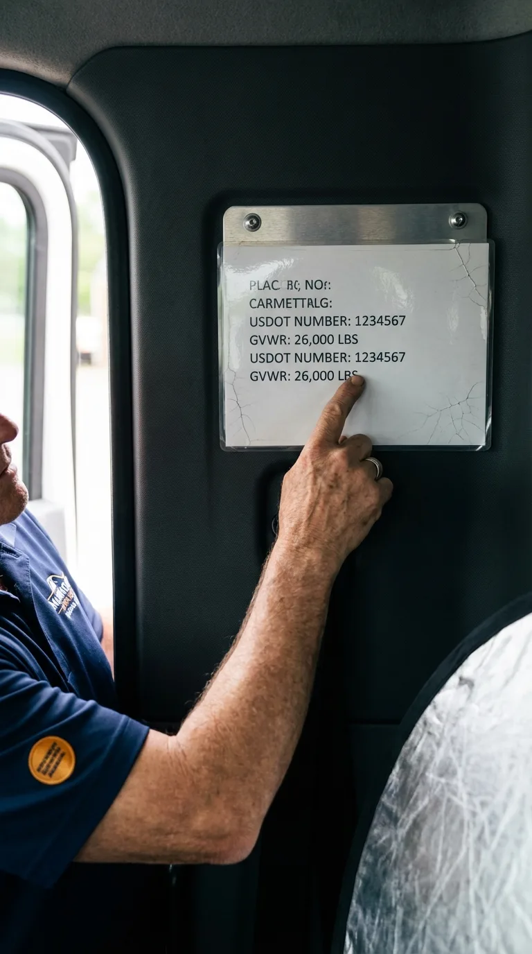 USDOT licensing placard verification in Charlotte Hall